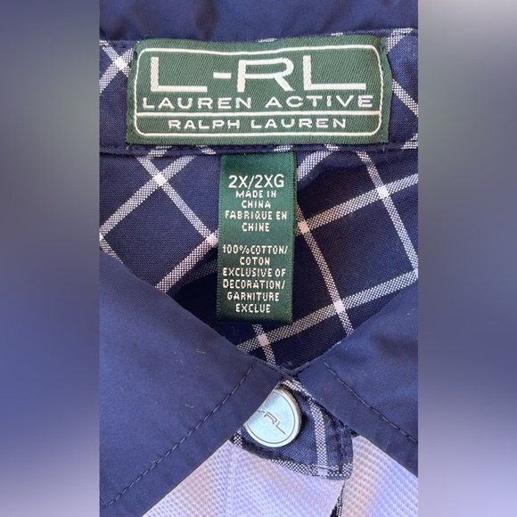 Lauren Ralph Lauren Women’s Polo Shirt White/Navy 2X - Picture 8 of 11